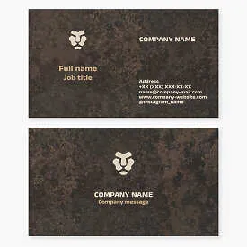Business card template. Lion.
