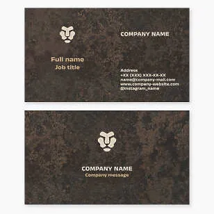 Business card template. Lion.