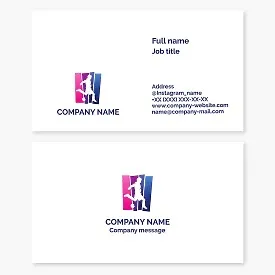 Football business card template. Football team.
