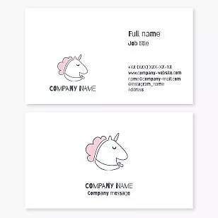 Unicorn Kids Business Card Template