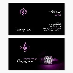 Jewelry Shop Business Card Template