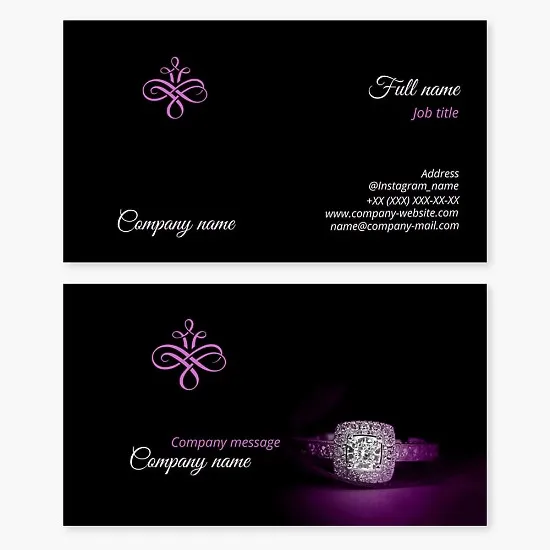 Jewelry Shop Business Card Template