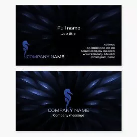 Seahorse Logo Business Card Template