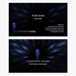 Seahorse Logo Business Card Template