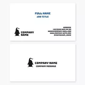 Standing Penguin Business Card Template