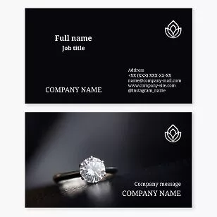 Jewelry Diamond Rings Business Card Template