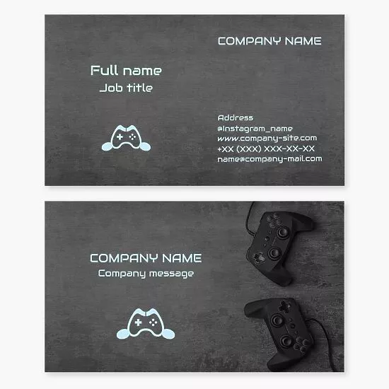 Gaming Controller Business Card Template