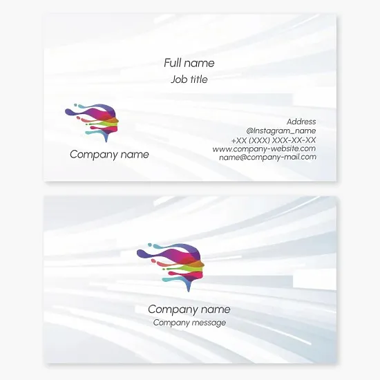 Colorful Face Paint Logo | Art Business Card Template