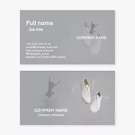 White Sneaker Shoes Sport Business Card