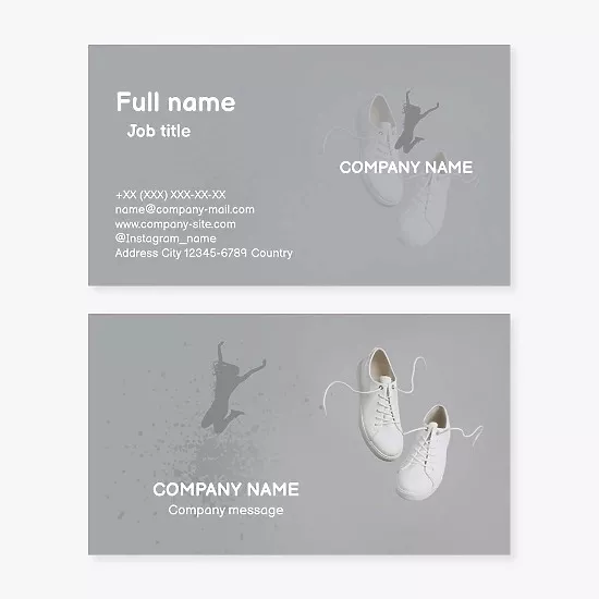 White Sneaker Shoes Sport Business Card