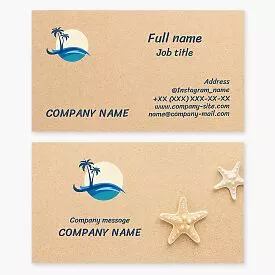 Sand & Starfish Design | Beach Business Card Template