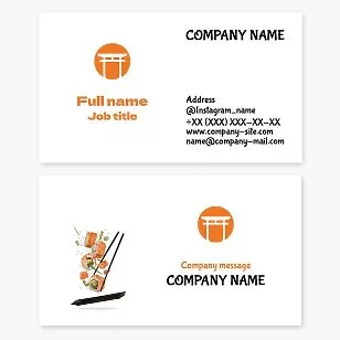 Sushi Business Card Template