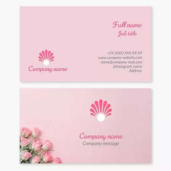 Business card template Pearl, gift shop, jewelry