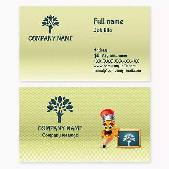 Education Business Card Template