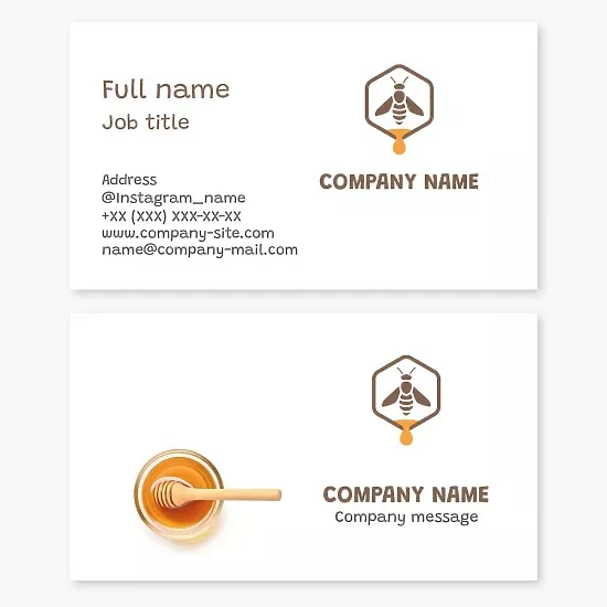 Honey Business Card Template