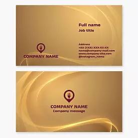 Fork Pin Logo Food Location Restaurant Business Card Template