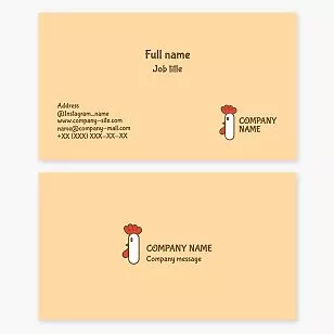 Chicken Logo Business Card Template