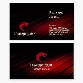 Red Dragon Logo Business Card Template