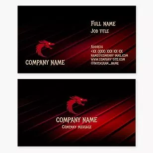 Red Dragon Logo Business Card Template