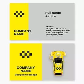 Taxi Service Business Card Template