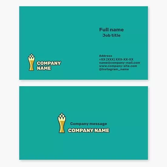 Beer Cup | Bar Business Card Template