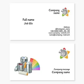 Business card template Paint and varnish products, Color studio, Accessories and tools for painting