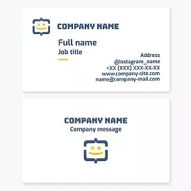 Generic Smiley Face Logo Business Card Template