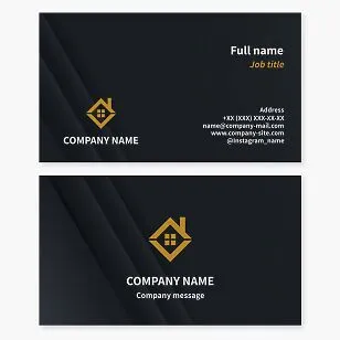 Business card template. Real estate agency. Real estate sales and rentals.