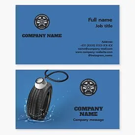Business card template Tire service and diagnostics