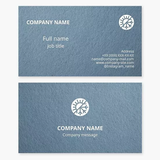 Sun and Snow Logo | Business Card Template