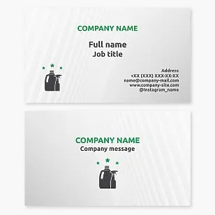 Business card template. Cleaning services.