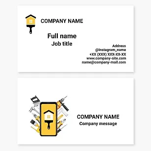 Business card template Apartment and house renovation