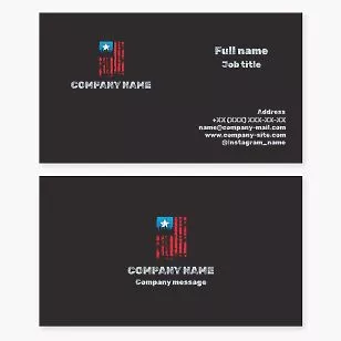 Abstract American Flag | Patriotic Business Card Template