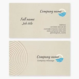 Business card template. Seaside resort.