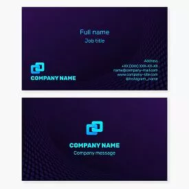 Business card template. Abstract. Community, partners, chain, connection. Letters C, O.