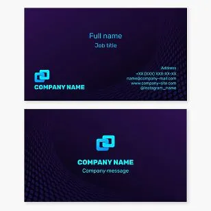 Business card template. Abstract. Community, partners, chain, connection. Letters C, O.