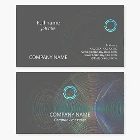 Business card template. Abstraction. Letter O.