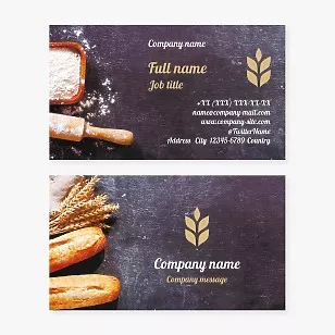 Baking bread business card