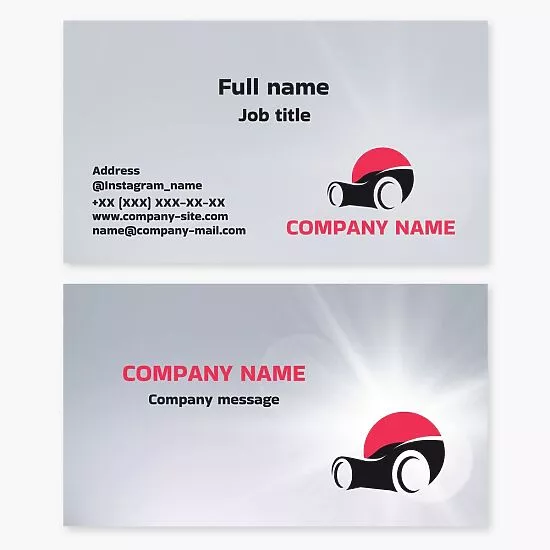 Abstract Car Logo Automotive Business Card Template