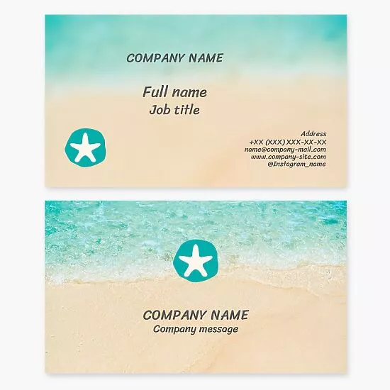 Beach Business Card Template