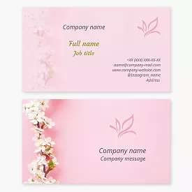 Pink Flower Buiness Card