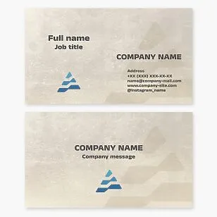 Business card template. Abstract. Pyramid. Elevated. Letter A.