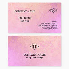 Business card template. Beauty. Flower. Beauty salon.