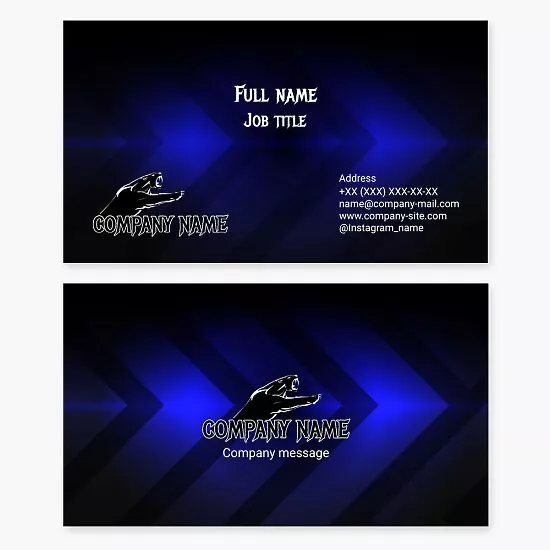 Black Panther Business Card Template