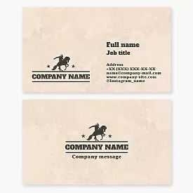 Cowboy Horse Western Business Card Template