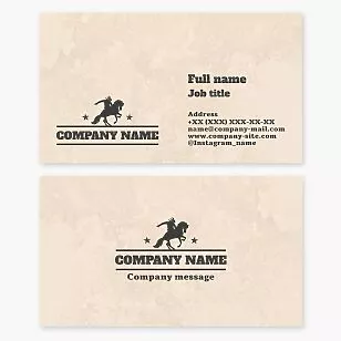 Cowboy Horse Western Business Card Template