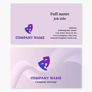 Abstract Mask Business Card Template