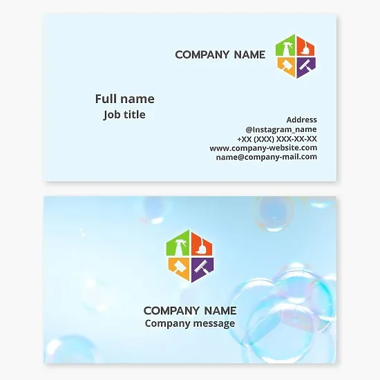 Cleaning Service Business Card Template