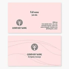 Business card template. Female full face. A layer of cream. Beauty salon. Spa services. Letter O.