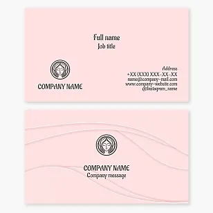 Business card template. Female full face. A layer of cream. Beauty salon. Spa services. Letter O.